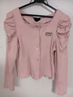 JENNI ピンクカーディガン フリルスリーブ