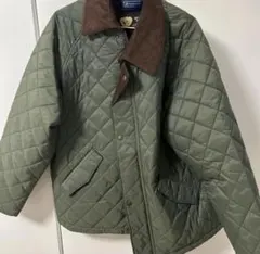 キルティングジャケット　襟　コーデュロイ