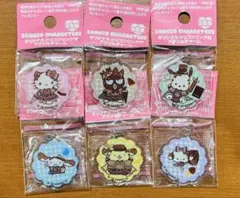 サンリオ 明治 オリジナルシリコンリング付アクリルチャーム コンプリート
