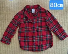 H&M チェック長袖シャツ！美品