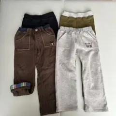 秋冬ダブルビー他 ボトムス４本セット 110センチ