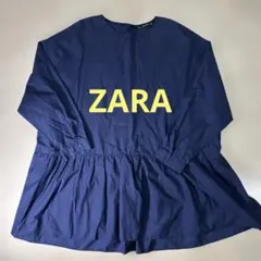 美品★ZARA ゆったりネイビーチュニックシャツのサムネイル