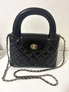 SHEINブラックキルティングショルダーバッグ