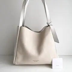 ケイトスペード ハンドバッグ ノット カラーブロック ベージュ 白 新品保管