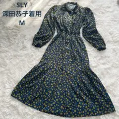 SLY スライ LEO FLORAL BOWTIE DRESS 深田恭子着用 Mのサムネイル