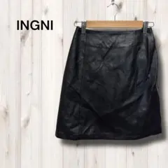 イング スカート フェイクレザー タイト ミニ 膝丈 ライダース クール系