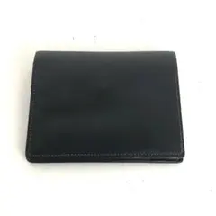 UPrenoma ユーピーレノマ 二つ折り財布 黒 ブラックレザー 型押しのサムネイル