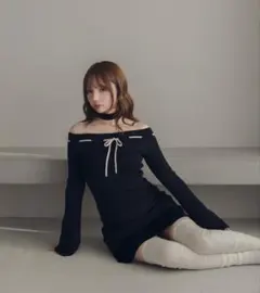 ANDMARY Lily crochet mini dress black - メルカリ