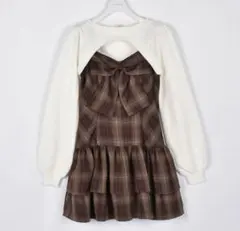 evelyn エブリン　リボンボレロワンピース