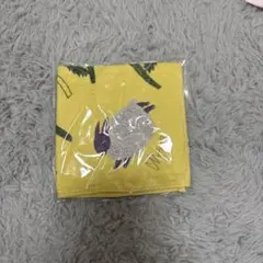 うさぎ 刺繍 ハンカチ イエロー