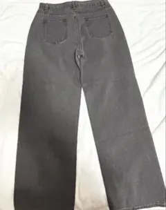 ダークグレー ストレートデニム ハイウエスト