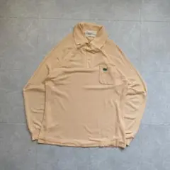 長袖ポロシャツ ワンポイント 刺繍 胸ポケット カジュアル アメカジ トラッド