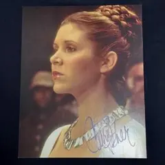 スター・ウォーズ キャリー・フィッシャー 直筆サイン入り写真 レイア