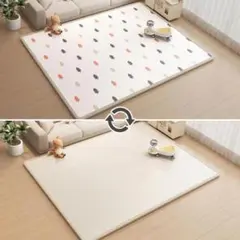 プレイマット 180×250cm リバーシブル 防水 厚み2cm カラーD