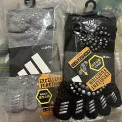 adidas 滑り止めソックス 23-25cm 2色セット