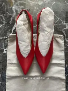 【70%off!!】FABIO RUSCONI★コンビヒールパンプス27,500