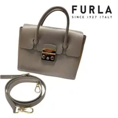 ★美品★ FURLA 2way ショルダー ハンド バッグ メトロポリス