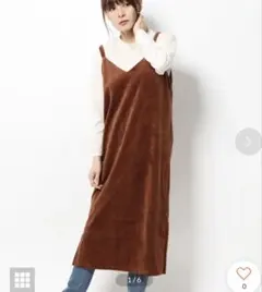 カットコーデュロイ キャミワンピース