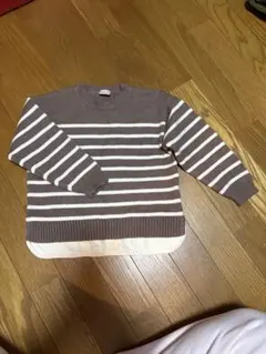 petit main ストライプニットセーター M