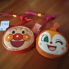 アンパンマン ポーチ 2つセット ストラップ付き