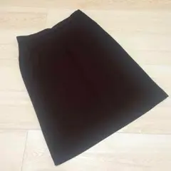 膝丈スカート タイトスカート 無地 ひざ丈 裏地あり ダークブラウン 昭和レトロ