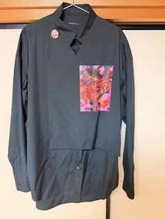 ALMOSTBLACK レイヤードドレスシャツ 22SS 黒のサムネイル