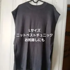 SALE！ダークグレー ノースリーブ ニット　ジレ　ベスト　レディース