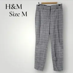 H&M エイチアンドエム　グレンチェック　グレー ボトムス　レディース　38 M