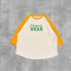 ラグランTシャツ グリッター ラメプリント 綿100% 古着 アメカジ Y2K