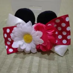 ディズニーランド　ミニーマウス 花飾り