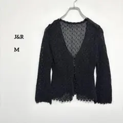 J&R ラメ入りカーディガン ブラック Mサイズ日本製e566のサムネイル
