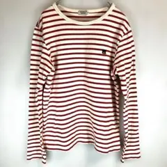 ミキハウス ダブルB ボーダー長袖カットソー 赤白 150cm 美品