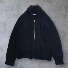 ★美品◆オードリーアンドジョンワッド◆ペルーニットビッグジップカーディガン