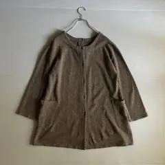 nest Robe ウール チュニックカーディガン メランジ ブラウンのサムネイル