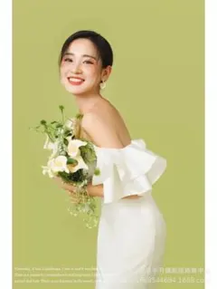 マーメイドライン　ドレス　オフショル前撮り 二次会 ウェディング 11号サイズ