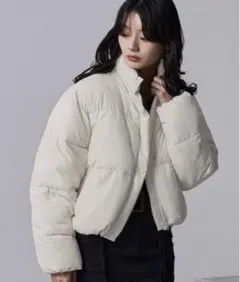 nui nullu 2WAYスタンドカラー中綿ショートジャケット