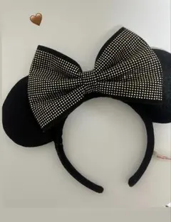 ミニーマウス耳カチューシャ ♡ブラックゴールド
