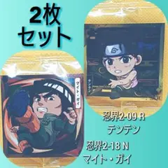 ナルト 忍界シール ウエハース2 テンテン&マイト・ガイ 2枚セット