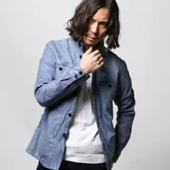 SHELLAC カウスキン　ウォッシュドフィニッシュ　シャツジャケット レザーのサムネイル