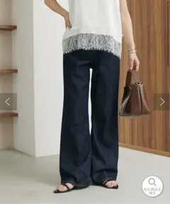 美品 LOUNGEDRESS ライトドロストデニムパンツ M - メルカリ