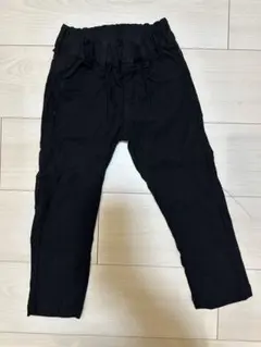 無地　ストレッチパンツ　100 黒