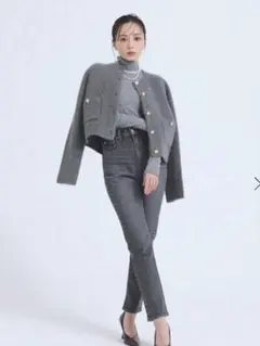 anuans Slim straight denim　GREY