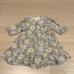 ZARA 花柄 ワンピース 2-3歳 七分袖