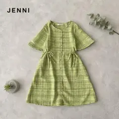ジェニィ　ワンピース　140 子供用　女の子　チェック　グリーンのサムネイル