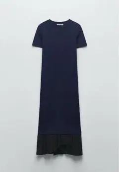 ZARA プリーツヘムワンピース