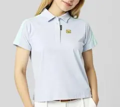 FootJoy ポップコーンメッシュ襟 スリーブギャザーコットン半袖