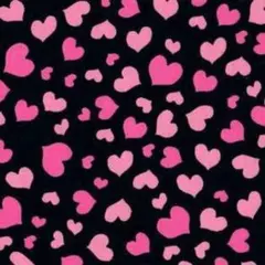 USAコットン*ロラライハリス*Mini Heart 黒