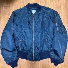 Alpha アルファ 90s USA製 MA-1 フライトジャケット ネイビー