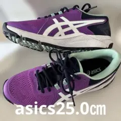 Asics レディースゴルフシューズ パープル25.0極美品 Asics レディースゴルフシューズ パープル25.0極美品 - メルカリ