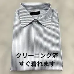 ワイシャツ ビジネスシャツ D'URBAN 青白ストライプ 39-82